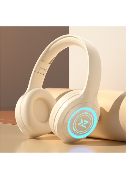 Yeni Işıklı Bluetooth Kulaklık Başa Takılan Yüksek Değerli E-Spor Oyun Müzik Kartı Katlanabilir Kulaklık Evrensel (Yurt Dışından)