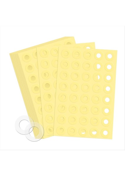 4000 Adet Delik Delme Takviye Etiketi, Kendinden Yapışkanlı Şeffaf (Yurt Dışından)