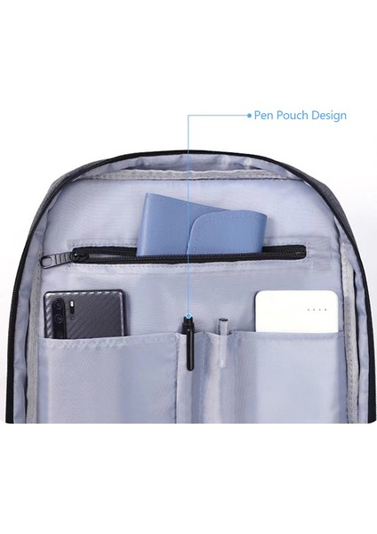 14-15,6 Inç Dizüstü Bilgisayar Sırt Çantası Oxford Kumaş Çift Katmanlı Dış Mekan Seyahat Çantası - Dış USB Portlu - Gri (Yurt Dışından) fiyatları