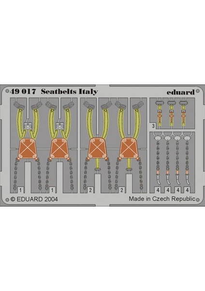 49017 1/48 Ölçek, İtalya Emniyet Kemerleri - Color Photo
