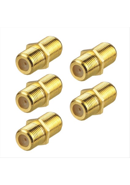 5 Adet Koaksiyel Kablo Konnektörü, Rg6 F Tipi Altın Kaplama Adaptör (Yurt Dışından) fiyatları