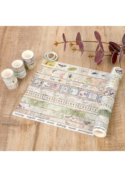 Vintage Washi Bant Seti, 20 Rulo El Sanatları Bandı Yazılabilir Dekoratif Bant (Yurt Dışından) fırsatları