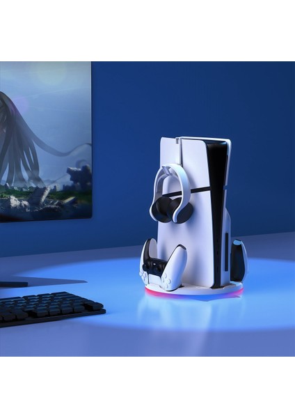 Ps5 Slim Konsol Depolama Yuvası, Rbg Işıklı Saplı Şarj Cihazı ve Kanca (Yurt Dışından) fiyatları