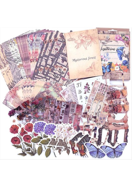 Scrapbook Malzemeleri (361 Adet) Vintage Estetik Scrapbook Seti (Yurt Dışından)