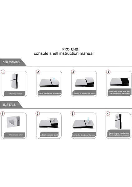 Ps5 Pro Muhafazası Sol ve Sağ Üst Kapak Değiştirme Kiti B (Yurt Dışından) modelleri