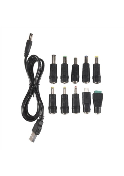 10 Değiştirilebilir Fiş Konnektörlü USB - Dc Güç Kablosu Adaptörü (Yurt Dışından) fiyatları