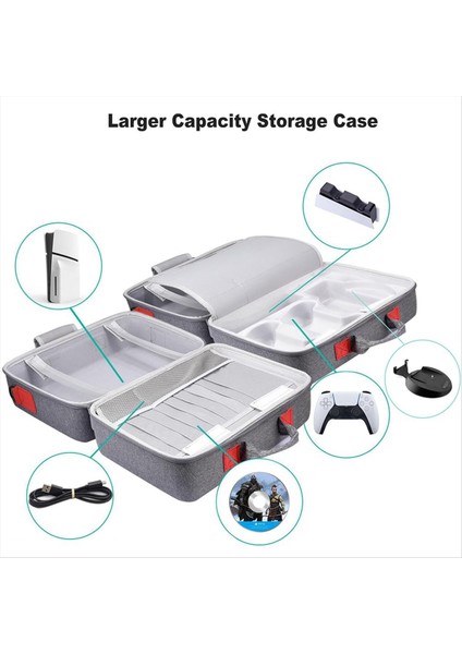 Ps5 Slim Için Sert Seyahat Taşıma Çantası, Darbeye Dayanıklı Saklama Çantası - Gri (Yurt Dışından) fırsatları