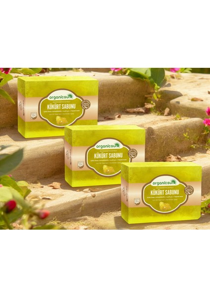Doğal Kükürt Sabunu 140 gr x 3 Adet Tüm Cilt Tipleri Için Antioksidan ve Yenileyici Etkili fiyatları