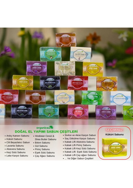 Doğal Kükürt Sabunu 140 gr x 3 Adet Tüm Cilt Tipleri Için Antioksidan ve Yenileyici Etkili