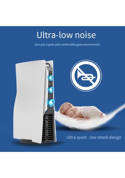 Ps5 Konsol Soğutucusu Için Soğutma Fanı 3 Sessiz Fan Sıcaklık Kontrolü (Yurt Dışından) indirimleri