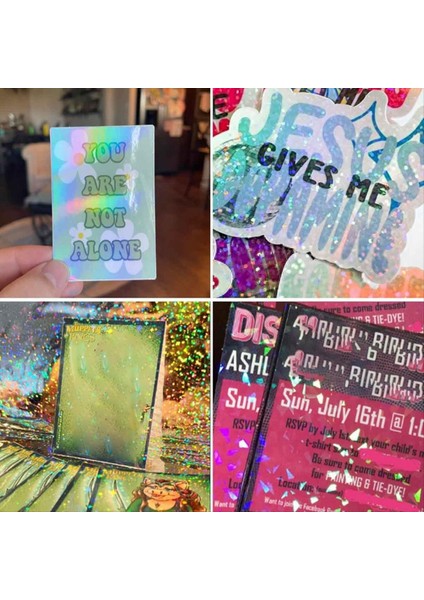 20 Yaprak Holografik Çıkartma Kağıdı A4 Boyutunda Vinil Laminasyon Çıkartmaları (Yurt Dışından) indirimleri