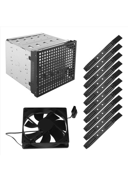 Kendin Yap Sabit Disk Kafesi Rafı 5,25 Inç - 5x 3,5 Inç 12 cm Fanlı (Yurt Dışından)