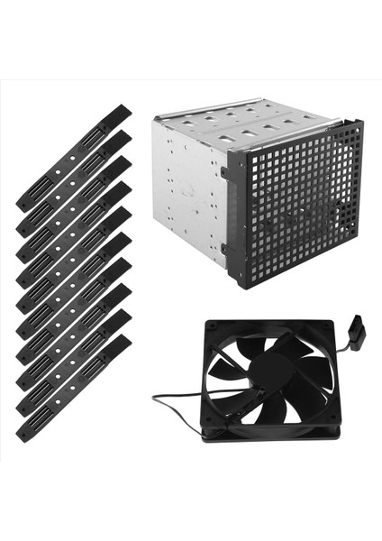 Kendin Yap Sabit Disk Kafesi Rafı 5,25 Inç - 5x 3,5 Inç 12 cm Fanlı (Yurt Dışından) modelleri