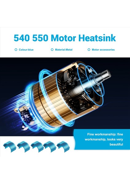 1/10 Model Rc Araba Tekne Için 540/545/550 3650 3660 3670 Motor Isı Emici (Yurt Dışından) fırsatları