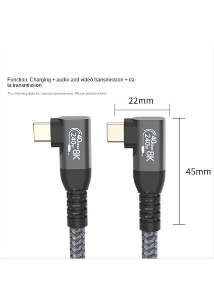 Usb4 Dirsek Tip C Veri Aktarım Kablosu USB C PD240W Hızlı Şarj 1m (Yurt Dışından) fırsatları