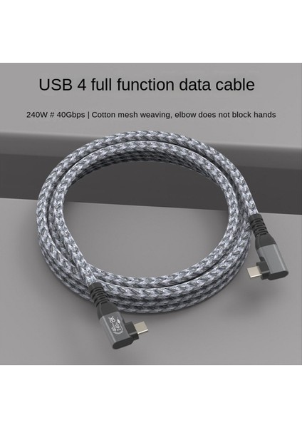 Usb4 Dirsek Tip C Veri Aktarım Kablosu USB C PD240W Hızlı Şarj 1m (Yurt Dışından) indirimleri