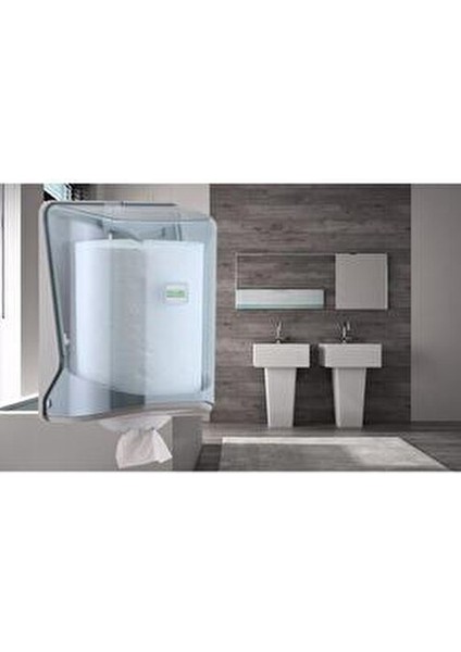 İçten Çekmeli Kağıt Havlu Dispenseri Plastik Malzeme ile Sensörsüz Tasarımda Mavi modelleri