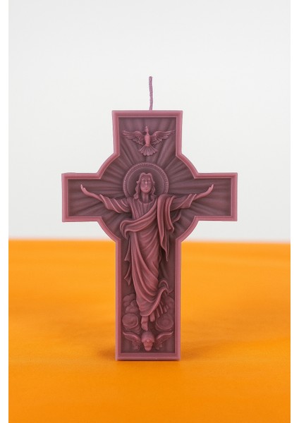 El Yapımı Dini Figürlü Isa Hac Dekoratif Hediyelik Mum