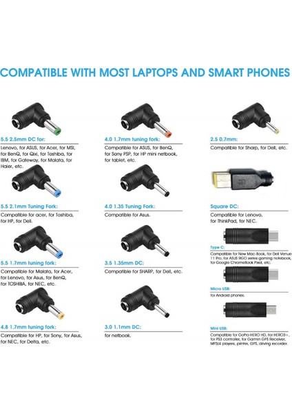 13 Değiştirilebilir Fiş Konnektörlü USB - Dc Güç Kablosu Adaptörü (Yurt Dışından) indirimleri