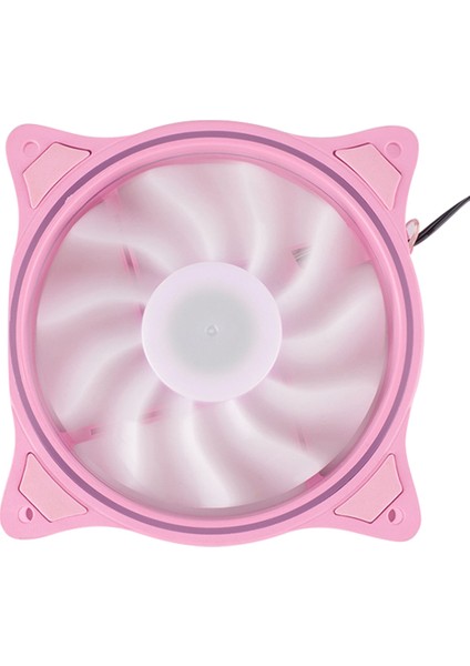 12 cm Pembe LED Sessiz Yüksek Rüzgar Hacmi Bilgisayar Rgb Soğutma Fanı (Yurt Dışından)