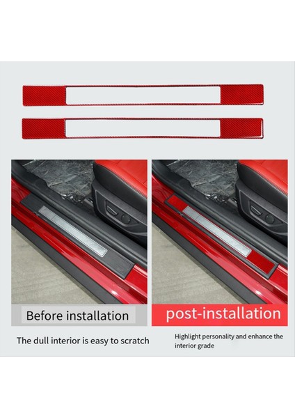 Ford Mustang 15 Kapı Eşiği Tekme Koruma Plakası Koruyucu Kaplama, Siyah (Yurt Dışından) fırsatları