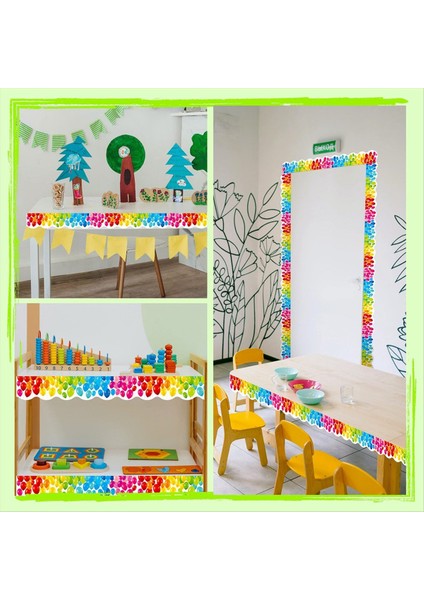 Sınıf, Okul ve Ofisler Için Taraklı Rulo Kenarlıklı Çıkartmalar (Yurt Dışından) indirimleri