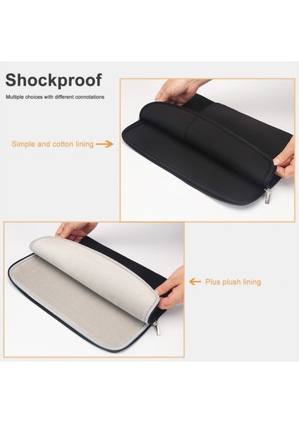 Enze 3061 15,8 Inç Dizüstü Bilgisayar Çantası Su Geçirmez Dizüstü Bilgisayar Çift Fermuarlı Koruyucu Kılıf Taşıma Çantası - Siyah (Yurt Dışından) fırsatları