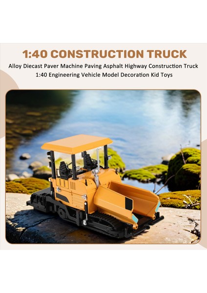 Alaşımlı Pres Döküm Döşeme Makinesi Karayolu Inşaat Kamyonu 1:40, Sarı (Yurt Dışından) fırsatları