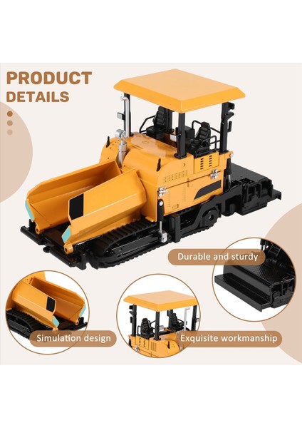 Alaşımlı Pres Döküm Döşeme Makinesi Karayolu Inşaat Kamyonu 1:40, Sarı (Yurt Dışından) indirimleri