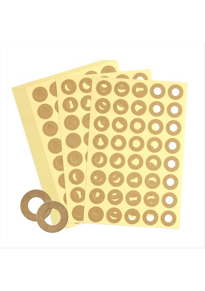 4000 Adet Delik Delme Takviye Etiketi, Kendinden Yapışkanlı Kahverengi (Yurt Dışından)