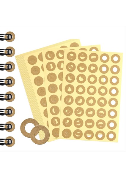 4000 Adet Delik Delme Takviye Etiketi, Kendinden Yapışkanlı Kahverengi (Yurt Dışından) fiyatları