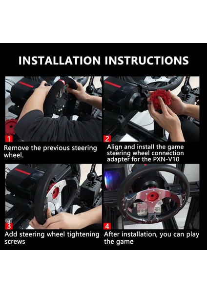 Laishida A Için Pxn V10 Oyun Direksiyon Simidi Için Alüminyum Alaşımlı Adaptör (Yurt Dışından) modelleri