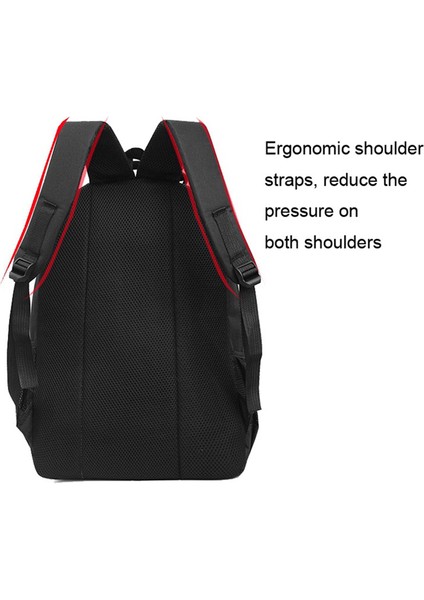 Büyük Kapasiteli Seyahat Naylon Sırt Çantası Okul Çantası Dizüstü Bilgisayar Depolama Çift Omuz Çantası - Kırmızı (Yurt Dışından) indirimleri