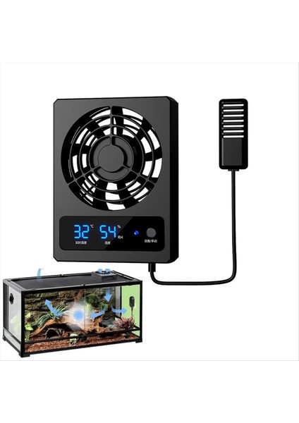 LED Ekranlı Sürüngen Akvaryumu Için Akıllı Soğutma Fanı (Santigrat Derece) (Yurt Dışından) modelleri