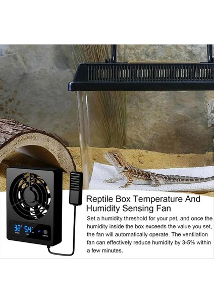 LED Ekranlı Sürüngen Akvaryumu Için Akıllı Soğutma Fanı (Santigrat Derece) (Yurt Dışından) fırsatları