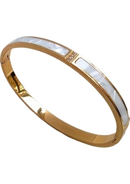 Paslanmaz Çelik Kabuk Elmas Tatlı Bilezik Çok Yönlü Sedef Bilezik (Yurt Dışından)