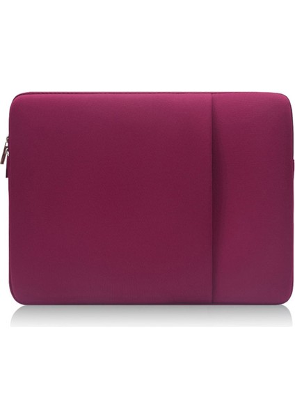 Enze 3061 15,8 Inç Dizüstü Bilgisayar Çantası Su Geçirmez Dizüstü Bilgisayar Çift Fermuarlı Koruyucu Kılıf Taşıma Çantası - Şarap Kırmızısı (Yurt Dışından)