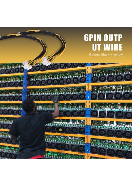 Bitmain Antminer Apw7 + Apw3 Psu Için 1200W 1600W Çıkış Kablosu 10 Pin (Yurt Dışından) indirimleri