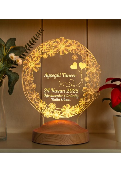 Öğretmene Hediye, Öğretmenler Günü Hediyeleri, Papatya, Mezuniyet Hatırası Hediyesi, Kişiye Özel Led Lamba fiyatları