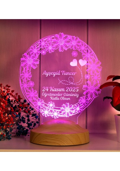 Öğretmene Hediye, Öğretmenler Günü Hediyeleri, Papatya, Mezuniyet Hatırası Hediyesi, Kişiye Özel Led Lamba fırsatları