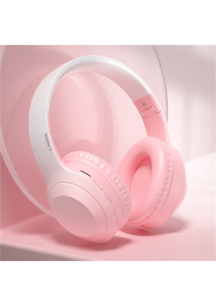Kızlar Için Aydınlık Bluetooth Kulaklık Kablosuz Oyun Gürültü Önleyici Kulaklık Degrade Renk Kart Eklemeli Katlanır (Yurt Dışından)