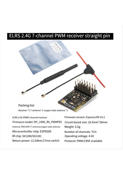 Cyclone Elrs 2.4g 7ch Pwm Alıcısı Expresslrs Rx 2400RX Pwm/crsf Için (Yurt Dışından) fırsatları