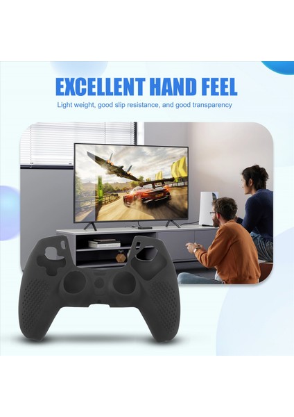 Ps5 Oyun Kumandası Için Silikon Koruyucu Sap Kılıfı (Siyah) (Yurt Dışından) indirimleri