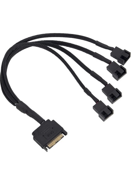 Soğutma Fanı Adaptör Kablosu, 15 Pin Sata - 4 x 3 Pin / 4 Pin Pmw 12V (Yurt Dışından)