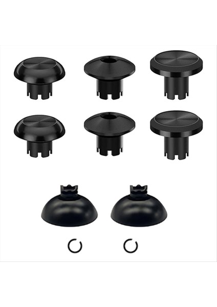 Ps5 Swıtch Pro/xbox/ps4/ps5/edge Kontrolcüsü Için Siyah Thumbstick'ler (Yurt Dışından)