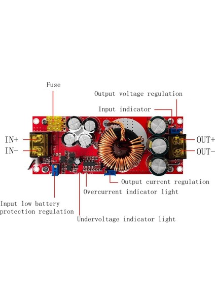 1500W Dc-Dc Güçlendirme Modülü 12-48V Ila 24-72V 30A Ayarlanabilir Voltaj (Yurt Dışından) modelleri
