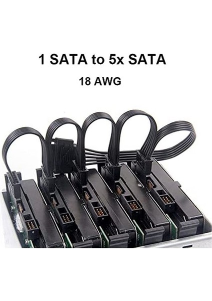 Sata 15PIN 1to5 Sata Sabit Disk Güç Hattı Sabit Disk Genişletme Kablosu (Yurt Dışından) indirimleri
