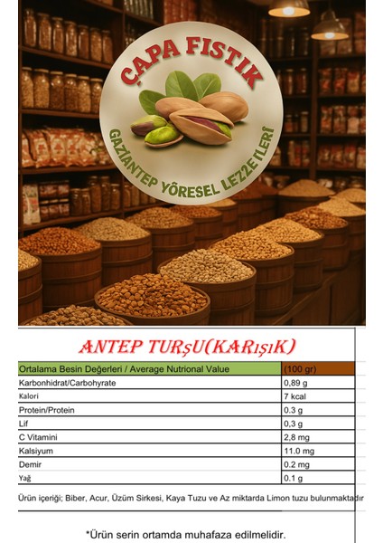 Turşu (3 lt) Antep Biber Acur Turşusu