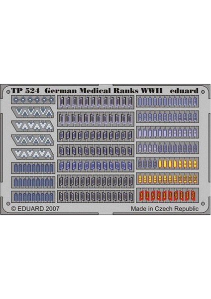 Tp524 1/35 Ölçek, German Medical Ranks WWII Maket
