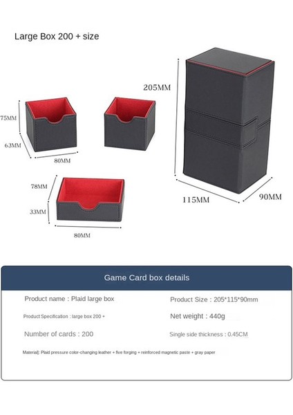 Kart Destesi Kutuları 200'DEN Fazla Kart Taşıyan Taşıma Düzenleyici Kutusu, Siyah ve Kırmızı (Yurt Dışından) fiyatları